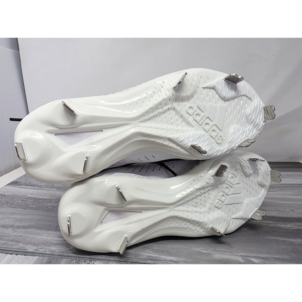 Mens‎ Size 7 Black White Silver Adidas Icon V Bounce Iced Baseball Metal Cleats - Picture 9 of 10